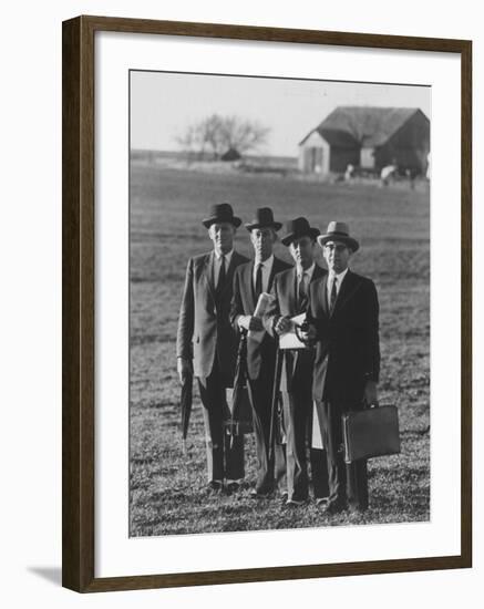 Stock and Securities Salesmen of Bache and Co. Bringing the Stock Market to Non Urban Consumers-Stan Wayman-Framed Photographic Print