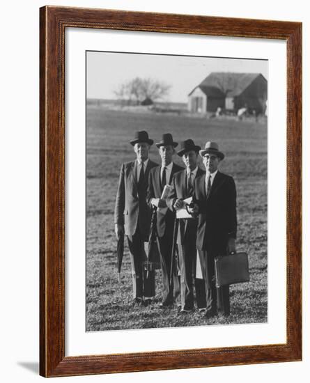 Stock and Securities Salesmen of Bache and Co. Bringing the Stock Market to Non Urban Consumers-Stan Wayman-Framed Photographic Print