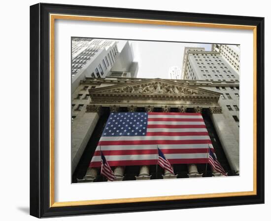 Stock Exchange, Financial District, Lower Manhattan, New York City, New York, USA-Robert Harding-Framed Photographic Print