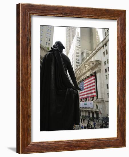 Stock Exchange, Financial District, Lower Manhattan, New York City, New York, USA-Robert Harding-Framed Photographic Print