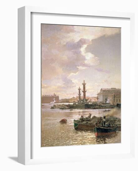 Stock Exchange in St. Petersburg, 1891-Aleksandr Karlovich Beggrov-Framed Giclee Print