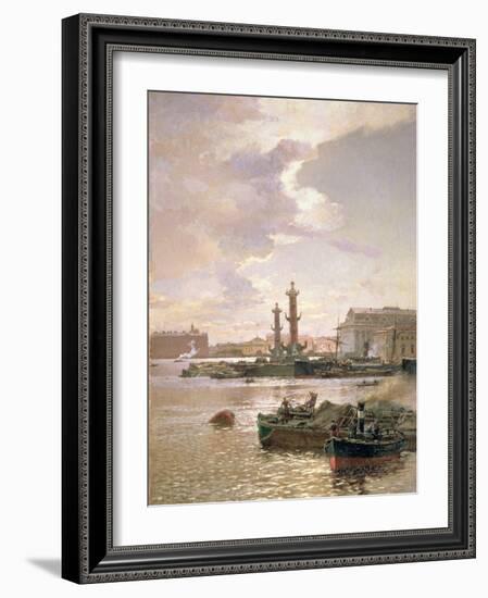 Stock Exchange in St. Petersburg, 1891-Aleksandr Karlovich Beggrov-Framed Giclee Print