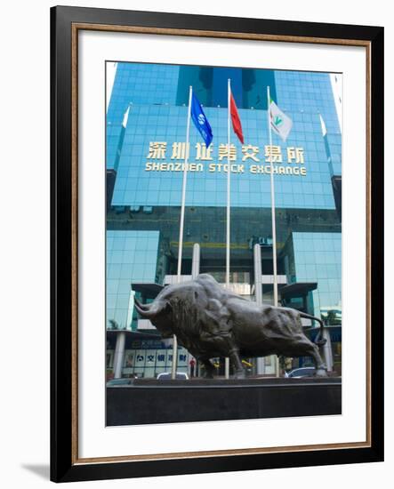 Stock Exchange, Shenzhen Special Economic Zone (S.E.Z.), Guangdong, China-Charles Bowman-Framed Photographic Print