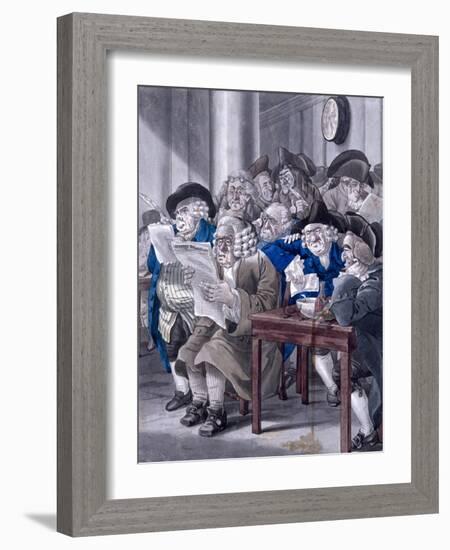 Stock-Jobbers Extraordinary, Stock Exchange, London, C1795-Robert Dighton-Framed Giclee Print