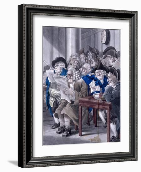 Stock-Jobbers Extraordinary, Stock Exchange, London, C1795-Robert Dighton-Framed Giclee Print