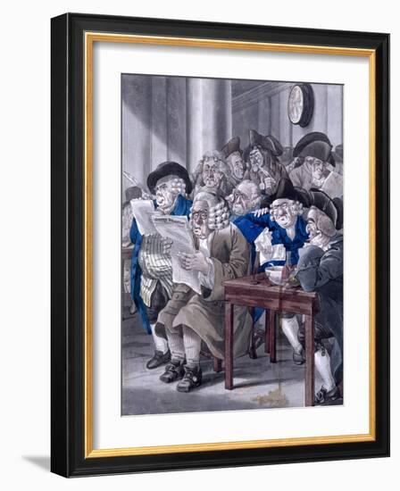 Stock-Jobbers Extraordinary, Stock Exchange, London, C1795-Robert Dighton-Framed Giclee Print