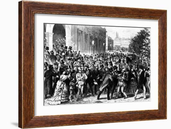 Stock Market Crash, Vienna, 1873.-J. G Horwater-Framed Art Print