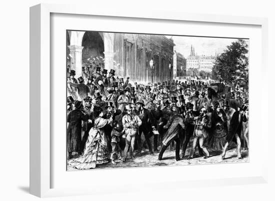 Stock Market Crash, Vienna, 1873.-J. G Horwater-Framed Art Print