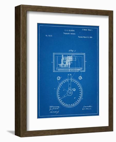 Stock Ticker Patent-null-Framed Art Print