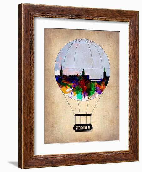 Stockholm Air Balloon-NaxArt-Framed Art Print