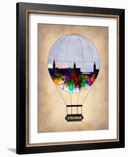 Stockholm Air Balloon-NaxArt-Framed Art Print