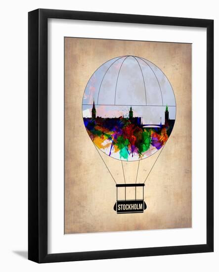 Stockholm Air Balloon-NaxArt-Framed Art Print