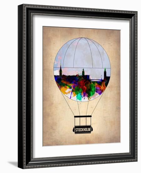 Stockholm Air Balloon-NaxArt-Framed Art Print