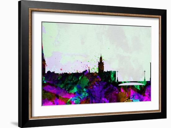 Stockholm City Skyline-NaxArt-Framed Art Print