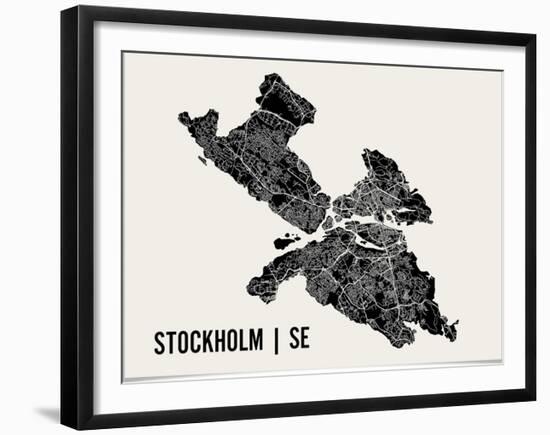 Stockholm Map Art Print-null-Framed Art Print