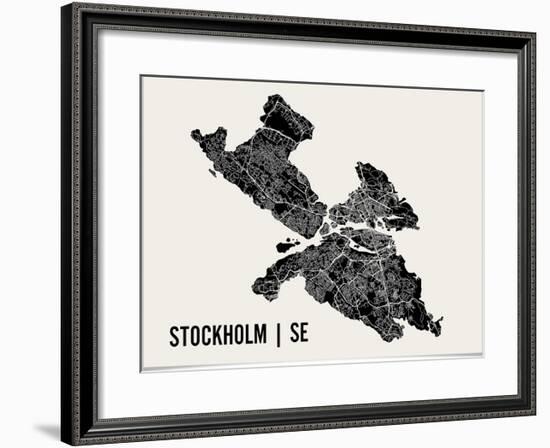 Stockholm Map Art Print-null-Framed Art Print