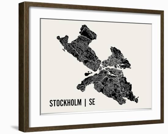 Stockholm Map Art Print-null-Framed Art Print