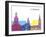 Stockholm Skyline Pop-paulrommer-Framed Art Print