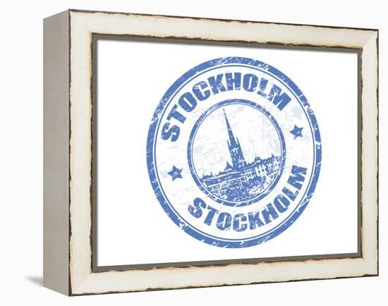 Stockholm Stamp-radubalint-Framed Stretched Canvas