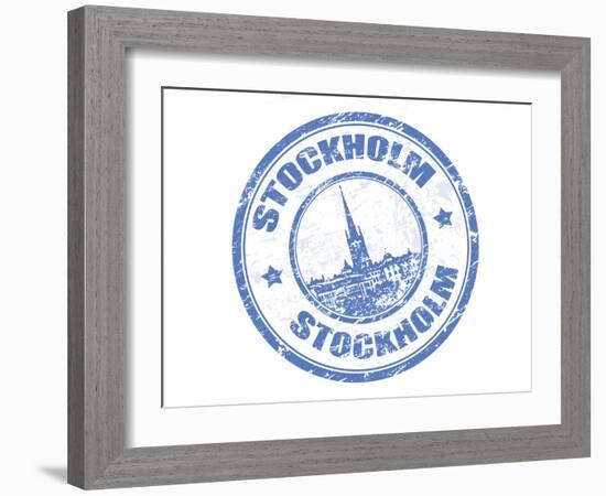 Stockholm Stamp-radubalint-Framed Art Print