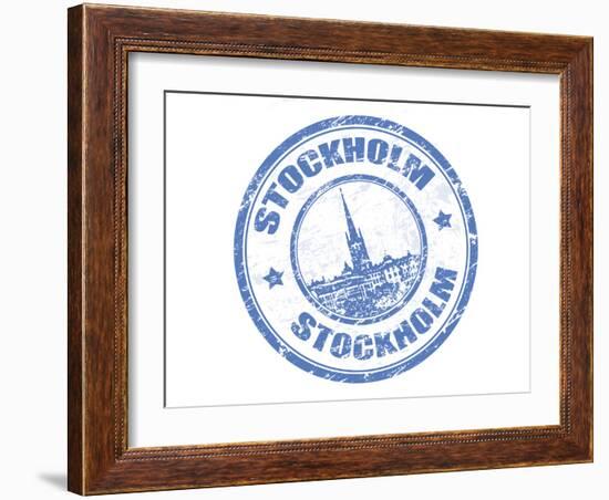 Stockholm Stamp-radubalint-Framed Art Print