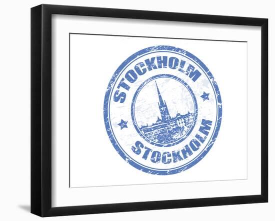 Stockholm Stamp-radubalint-Framed Art Print