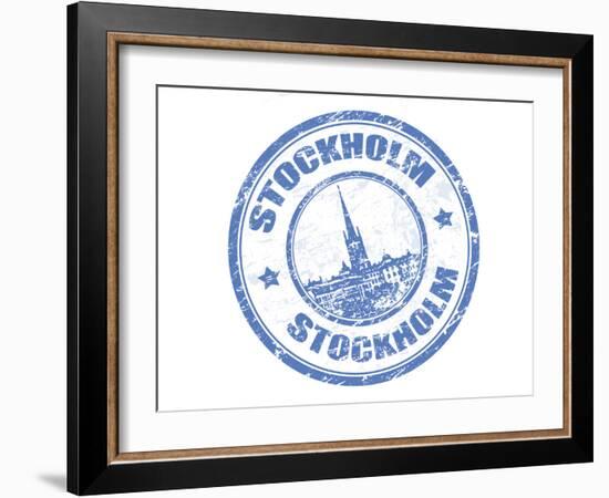 Stockholm Stamp-radubalint-Framed Art Print