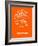 Stockholm Street Map Orange-NaxArt-Framed Art Print