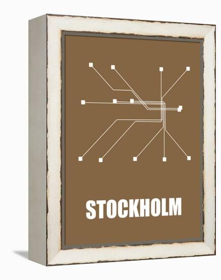 Stockholm Subway Map II-null-Framed Stretched Canvas