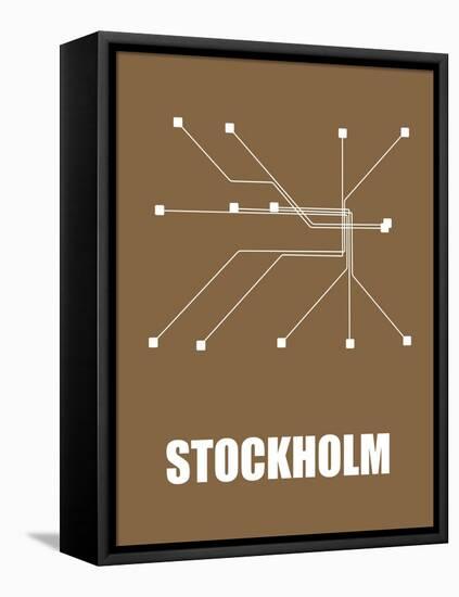 Stockholm Subway Map II-null-Framed Stretched Canvas