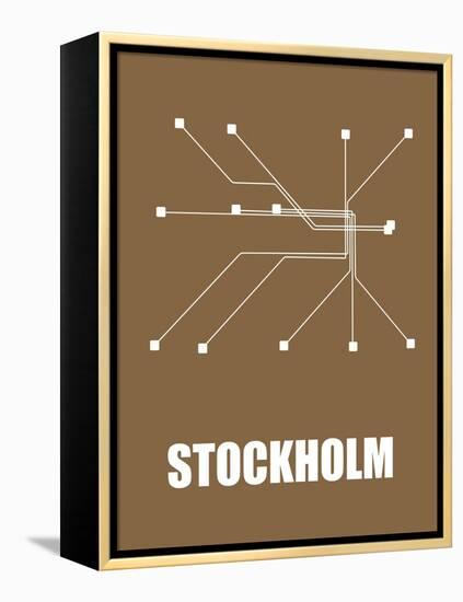 Stockholm Subway Map II-null-Framed Stretched Canvas