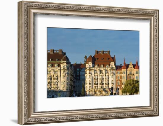 Stockholm, Sweden Downtown Beautiful Apartment Old Sunset Buildings-Bill Bachmann-Framed Photographic Print