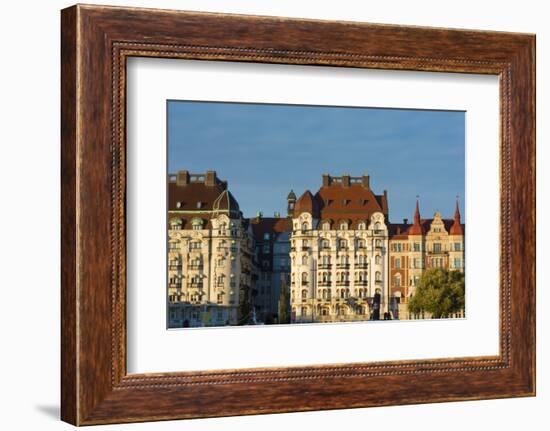 Stockholm, Sweden Downtown Beautiful Apartment Old Sunset Buildings-Bill Bachmann-Framed Photographic Print