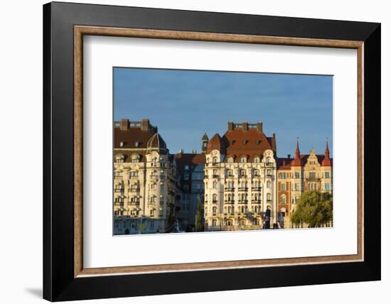 Stockholm, Sweden Downtown Beautiful Apartment Old Sunset Buildings-Bill Bachmann-Framed Photographic Print