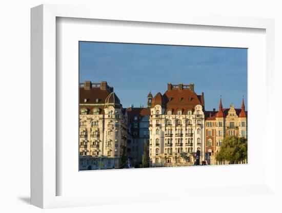 Stockholm, Sweden Downtown Beautiful Apartment Old Sunset Buildings-Bill Bachmann-Framed Photographic Print