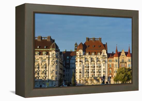 Stockholm, Sweden Downtown Beautiful Apartment Old Sunset Buildings-Bill Bachmann-Framed Premier Image Canvas