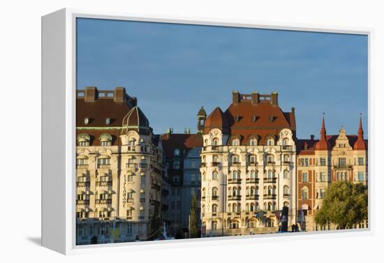 Stockholm, Sweden Downtown Beautiful Apartment Old Sunset Buildings-Bill Bachmann-Framed Premier Image Canvas