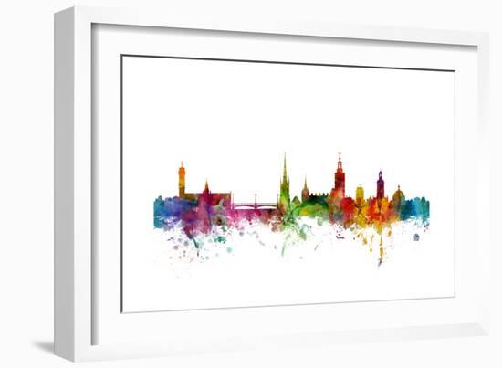 Stockholm Sweden Skyline-Michael Tompsett-Framed Art Print