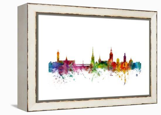 Stockholm Sweden Skyline-Michael Tompsett-Framed Stretched Canvas