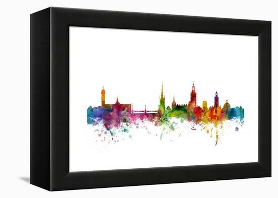 Stockholm Sweden Skyline-Michael Tompsett-Framed Stretched Canvas