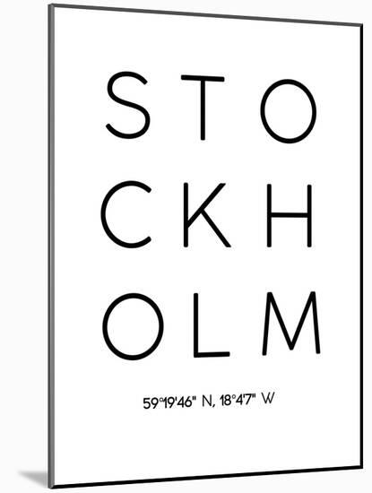 Stockholm-Pop Monica-Mounted Art Print