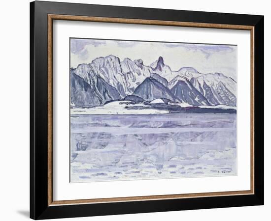 Stockhorn Verschneit-Ferdinand Hodler-Framed Giclee Print