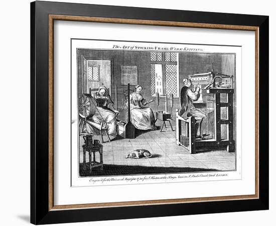 Stocking Frame Workshop, 1750-null-Framed Giclee Print