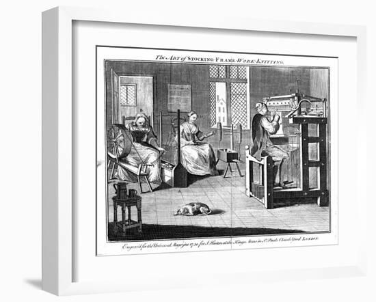 Stocking Frame Workshop, 1750-null-Framed Giclee Print