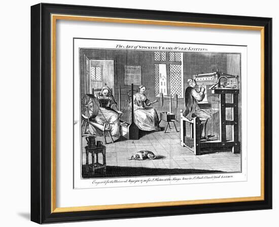 Stocking Frame Workshop, 1750-null-Framed Giclee Print