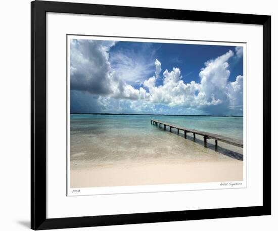 Stocking Island Dock, Elizabeth Harbour-John Gynell-Framed Giclee Print