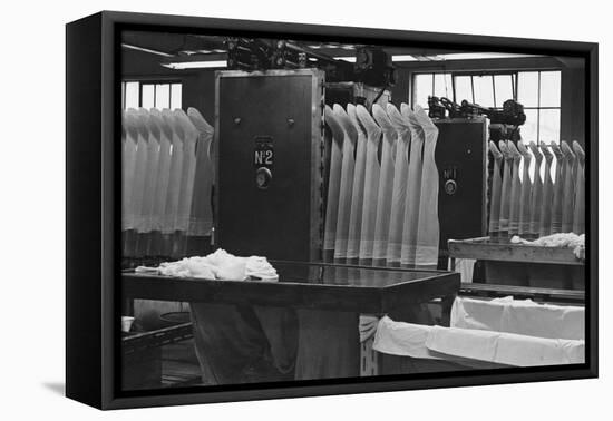 Stockings at a Clothing Factory-null-Framed Premier Image Canvas