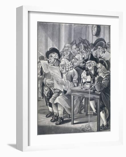 Stockjobbers at the Stock Exchange, Bartholomew Lane, London, C1795-Robert Dighton-Framed Giclee Print