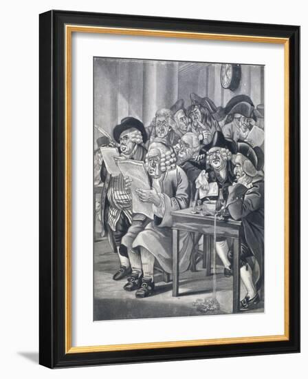 Stockjobbers at the Stock Exchange, Bartholomew Lane, London, C1795-Robert Dighton-Framed Giclee Print