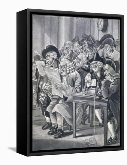 Stockjobbers at the Stock Exchange, Bartholomew Lane, London, C1795-Robert Dighton-Framed Premier Image Canvas